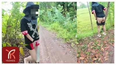 คลิปโป๊สาวไทยชวนผัวไปหาเก็บเห็ดในป่า แต่ที่ไหนได้ไปเย็ดกันในป่า